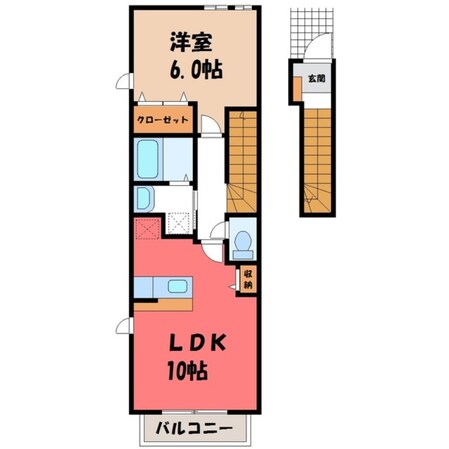 古河駅 徒歩24分 2階の物件間取画像